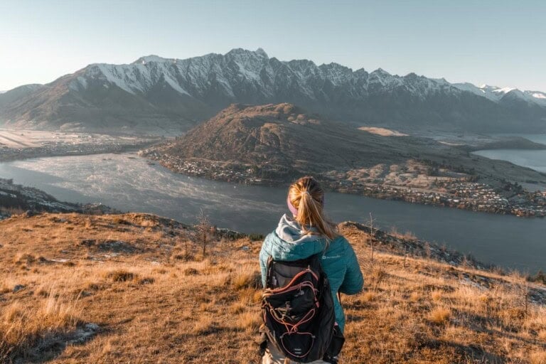 Looking out from the summit of Queenstown Hill