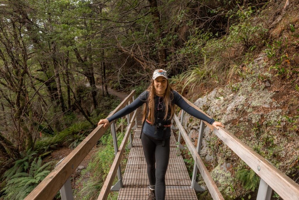 Hiking on the beginning of the Routeburn Track