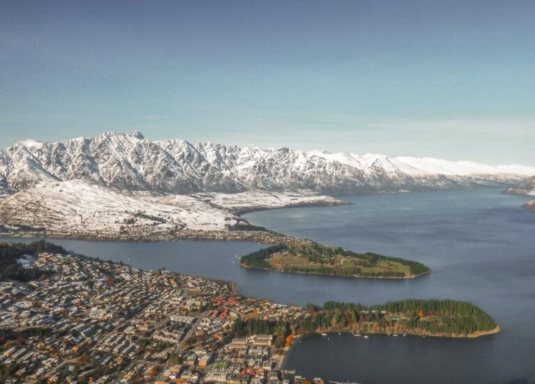 The view from the top of the Queenstown gondola