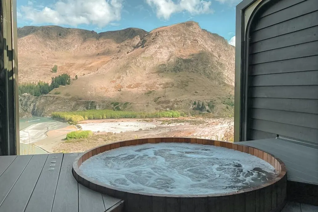 View from the Onsen Hot Pools hot tubs