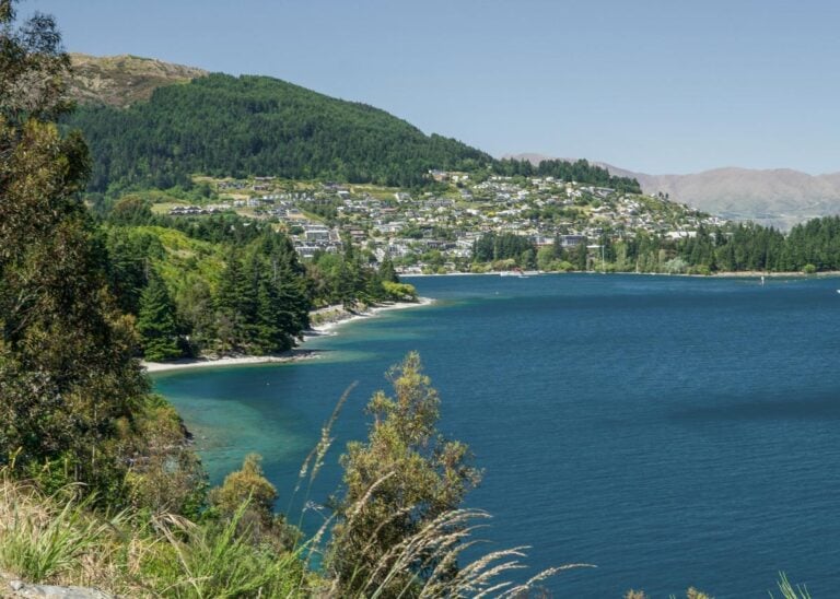 Views of Queenstown from the Sunshine Bay Track