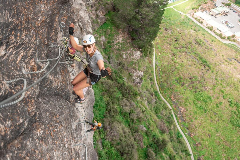 Via Ferrata Rock climbing in New Zealand
