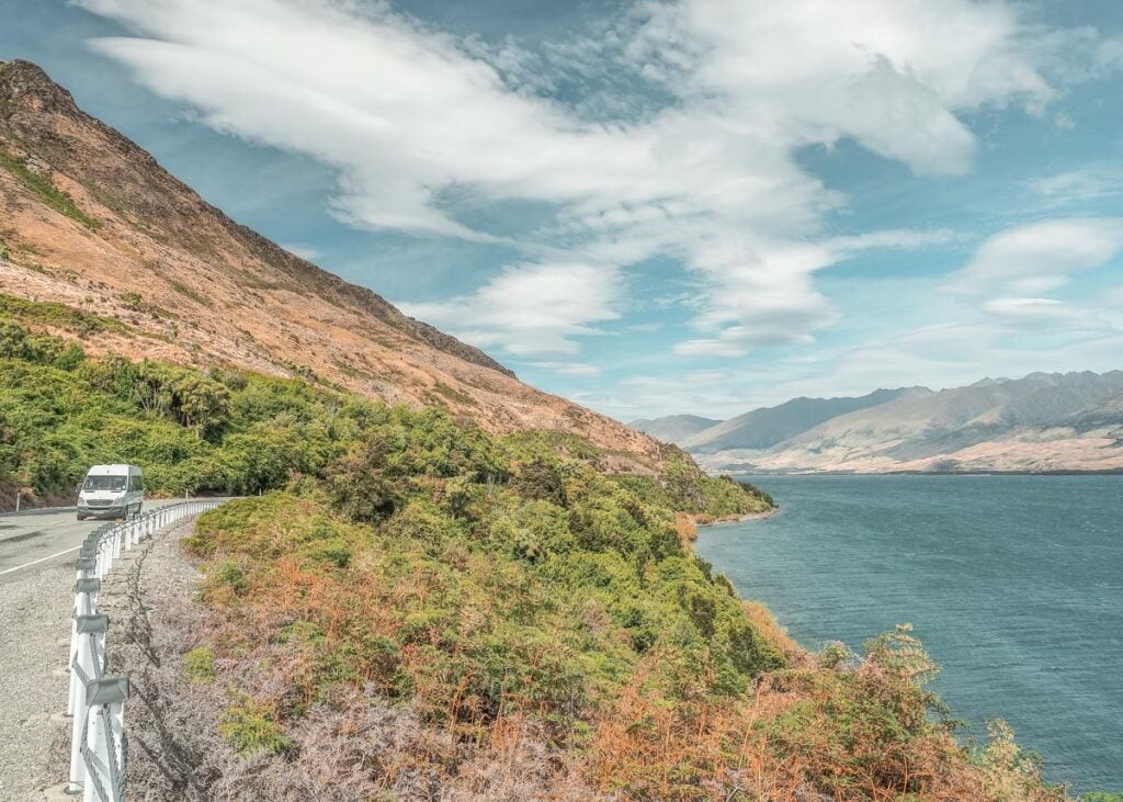 Views of Lake Wanaka just pass the Neck on the road between Queenstown and Franz Josef