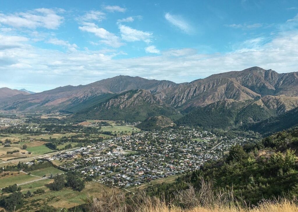 Views at the top of the Tobins Track in Arrowtown