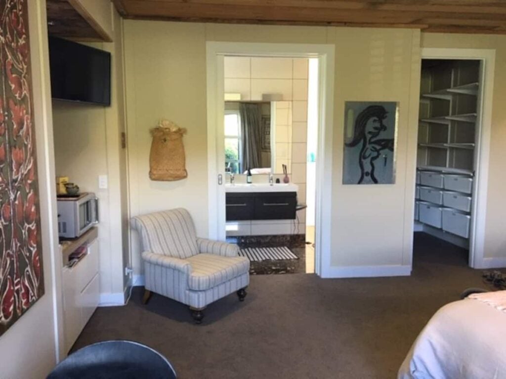 inside a studio apartment Airbnb in Queenstown