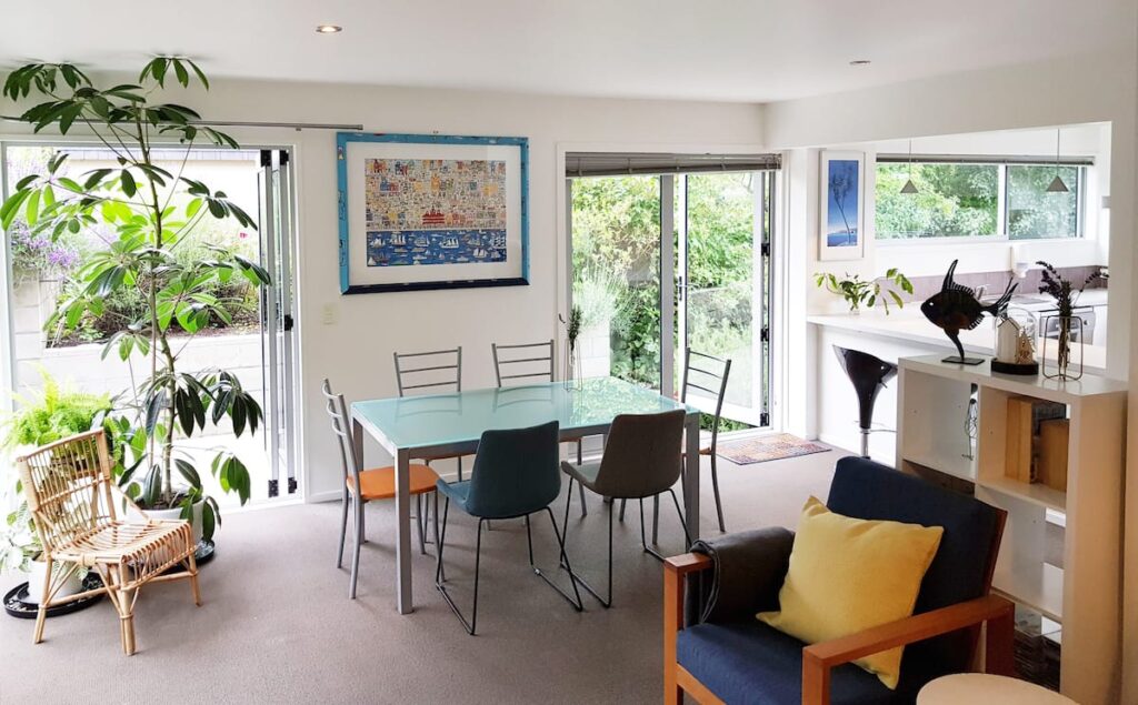 the kitchen inside M8 Airbnb in central Queenstown