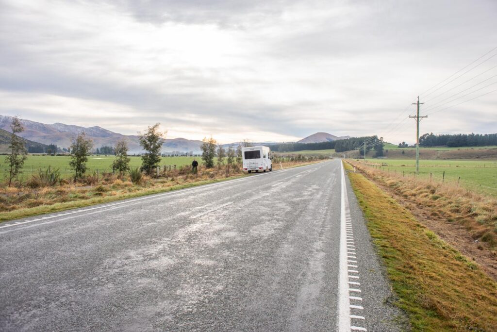 Part of the road between Queenstown and Athol on the way to Invercargill