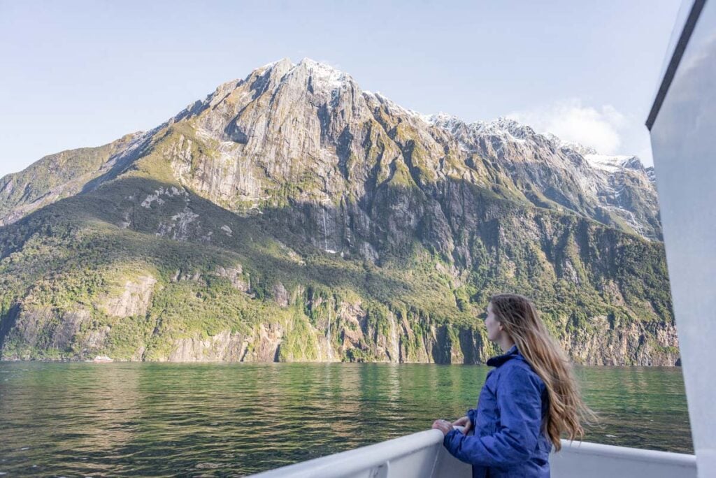 Bailey on a cruise in Milford Sound