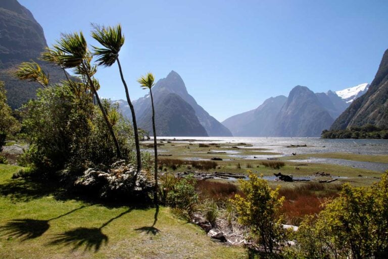 Milford Sound and Mitre Peak seen in New Zealand 1
