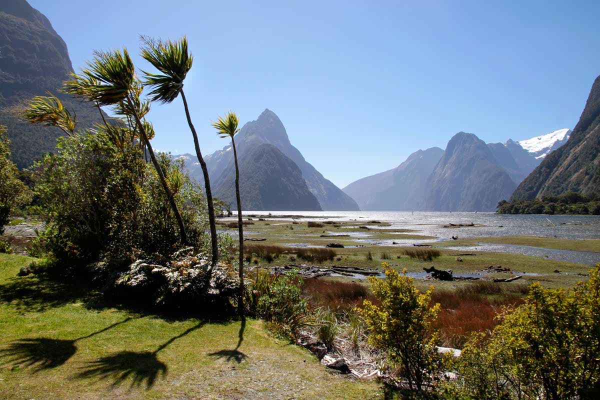 Milford Sound and Mitre Peak seen in New Zealand 1