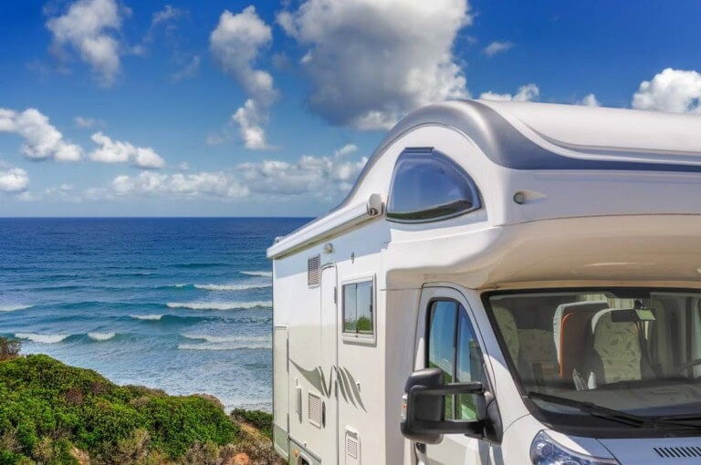 A motorhome by the beach
