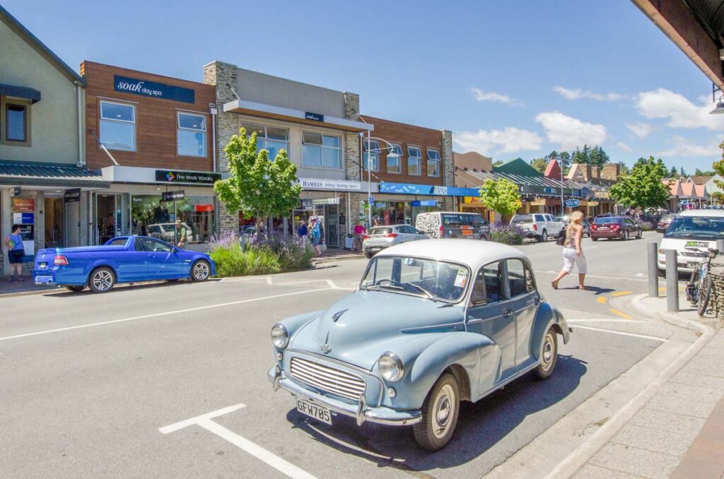 Central Wanaka on a beautiful day