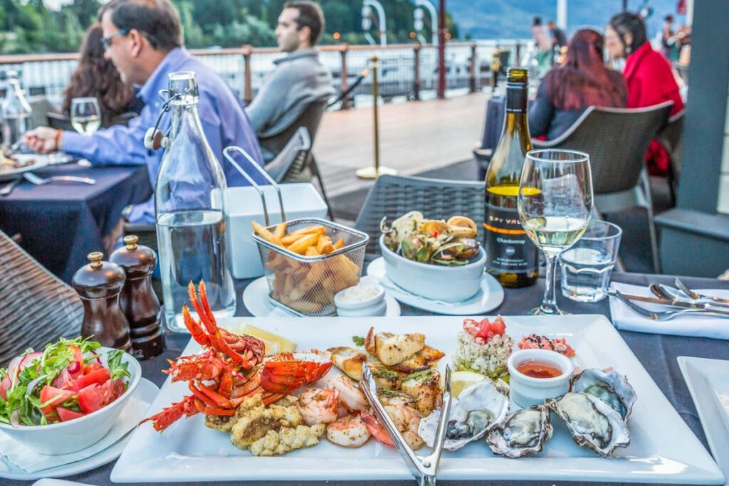 Seafood platter at Finz Seafood & Grill