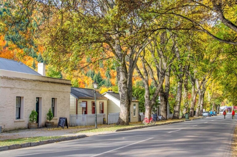 A cute street in Arrowtown, New Zealand