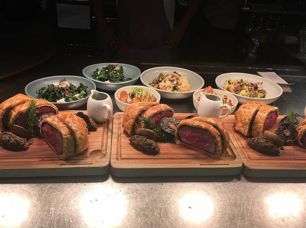 delicious beef wellington from Rata restaurant in Queenstown