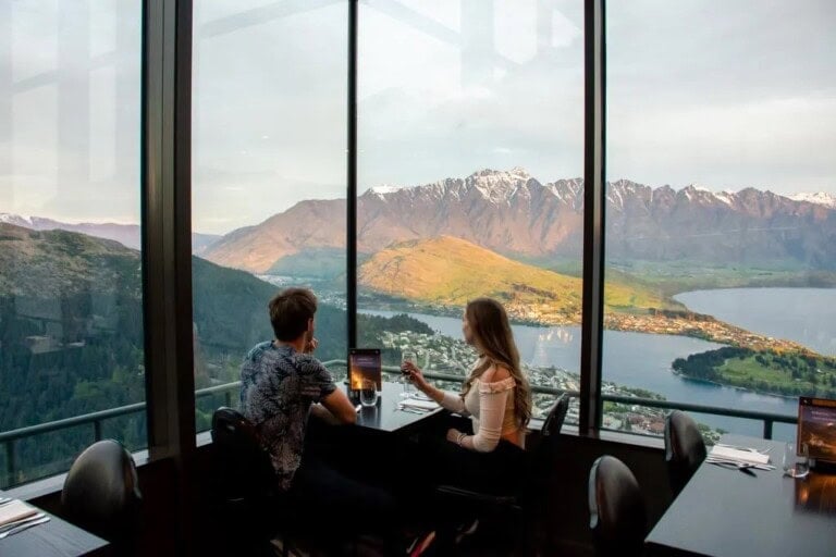 people enjoying a romantic dinner at Skyline in Queenstown