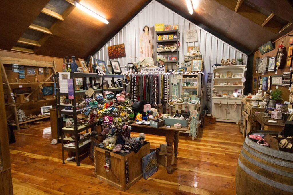 inside of Waipuna Studio along the drive from Christchurch to Lake Tekapo