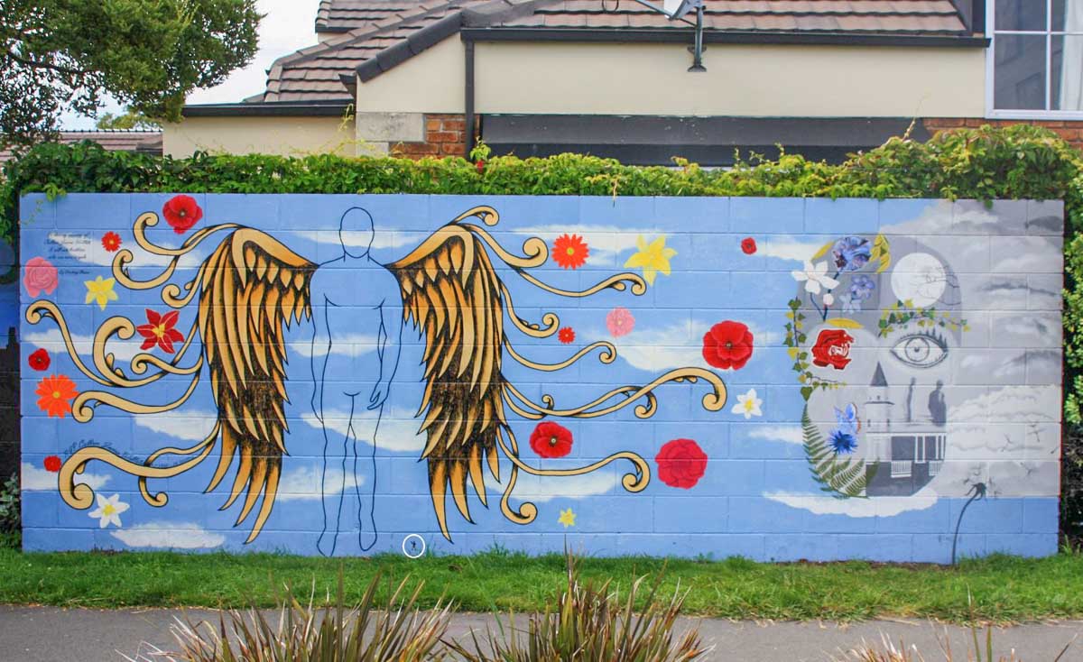 A mural on the Brockworth Street Art Gallery