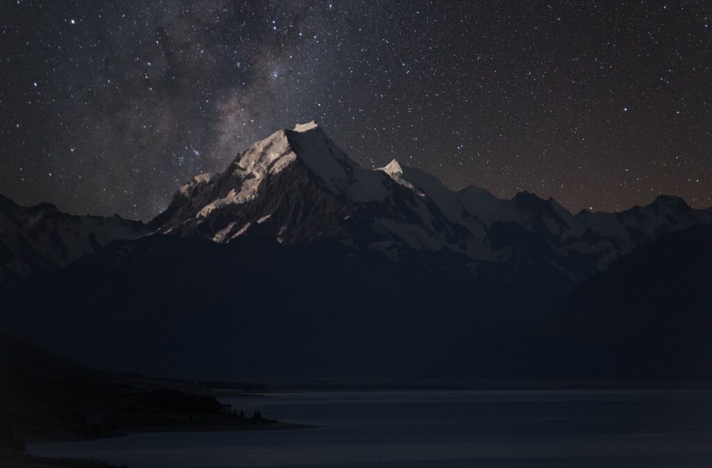 Mount Cook with stars