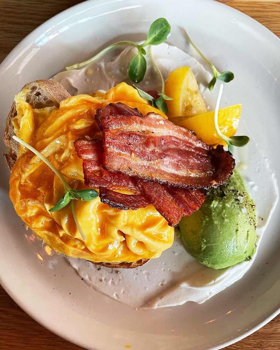 Bacon and Egg Brunch from Odettes Eatery in Auckland, New Zealand