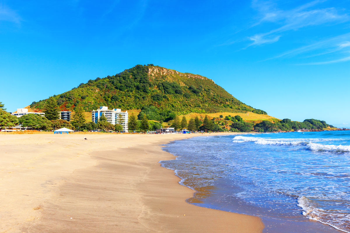 Mount Maunganui beach, Tauranga, New Zealand