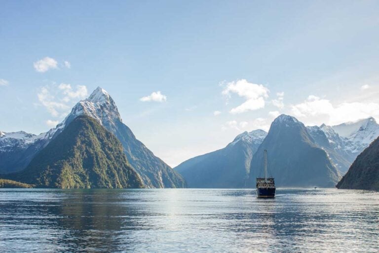 A boat cruise through Milford Sound, New Zealand