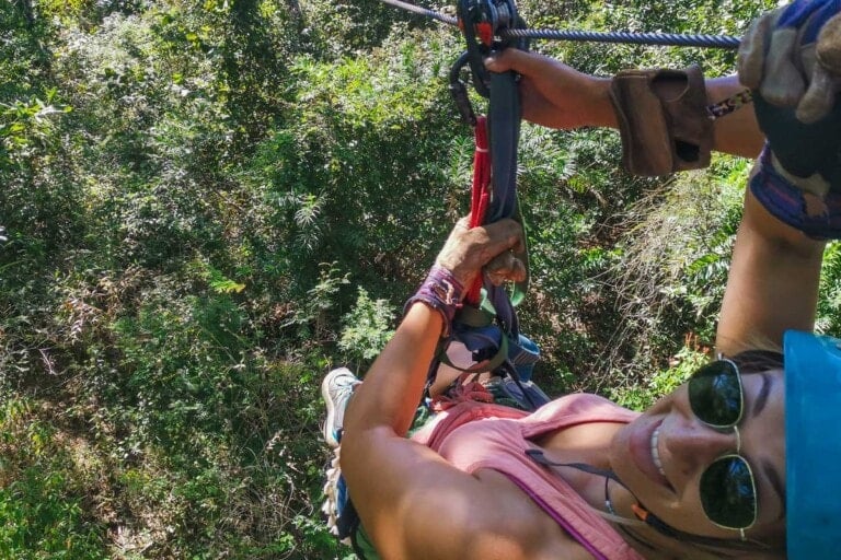 Bailey ziplining in New Zealand