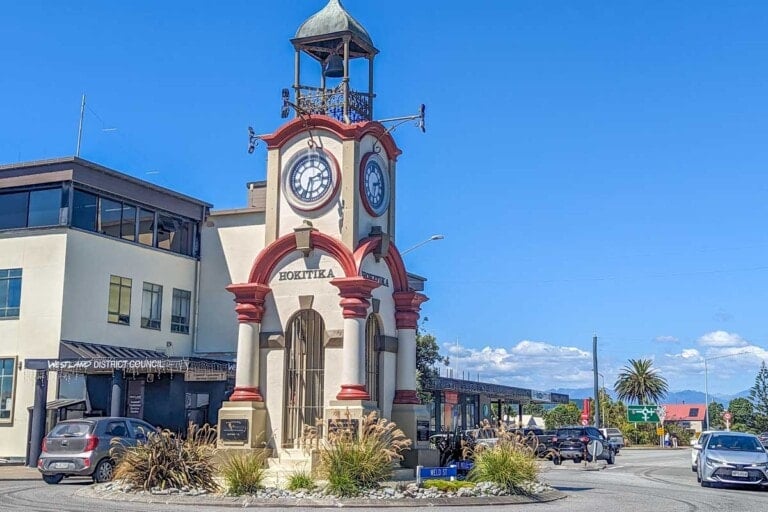 Hokitika main clock in New Zealand