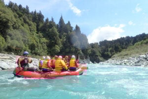 rafting at Whataroa River, New Zealand