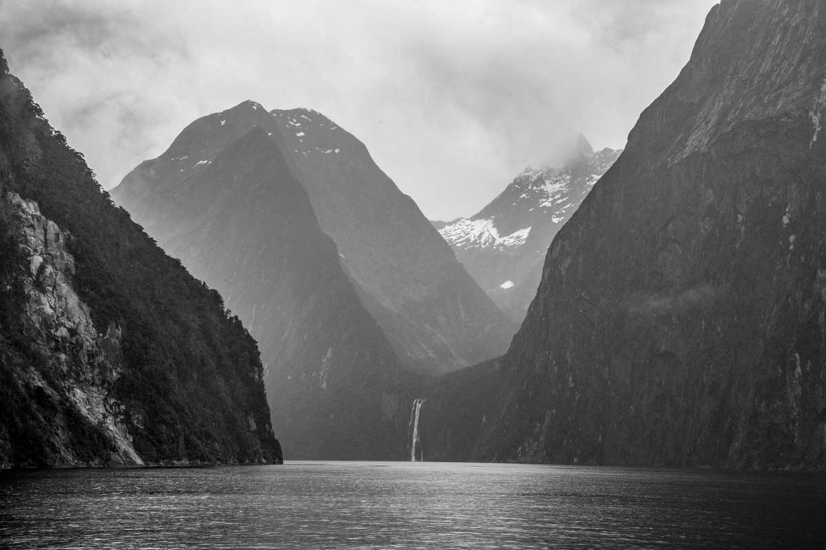 Majestic Stirling Falls in Milford Sound New Zealand