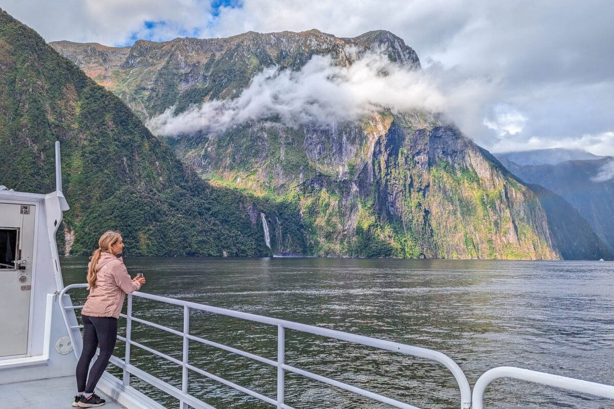 Bailey enjoys the view on a Milford Sound Overnight cruise