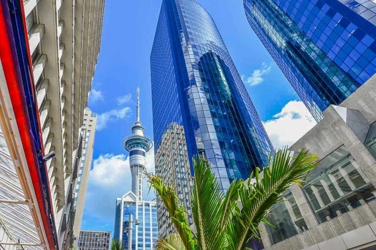 Auckland-CBD-view-of-buildings-from-road