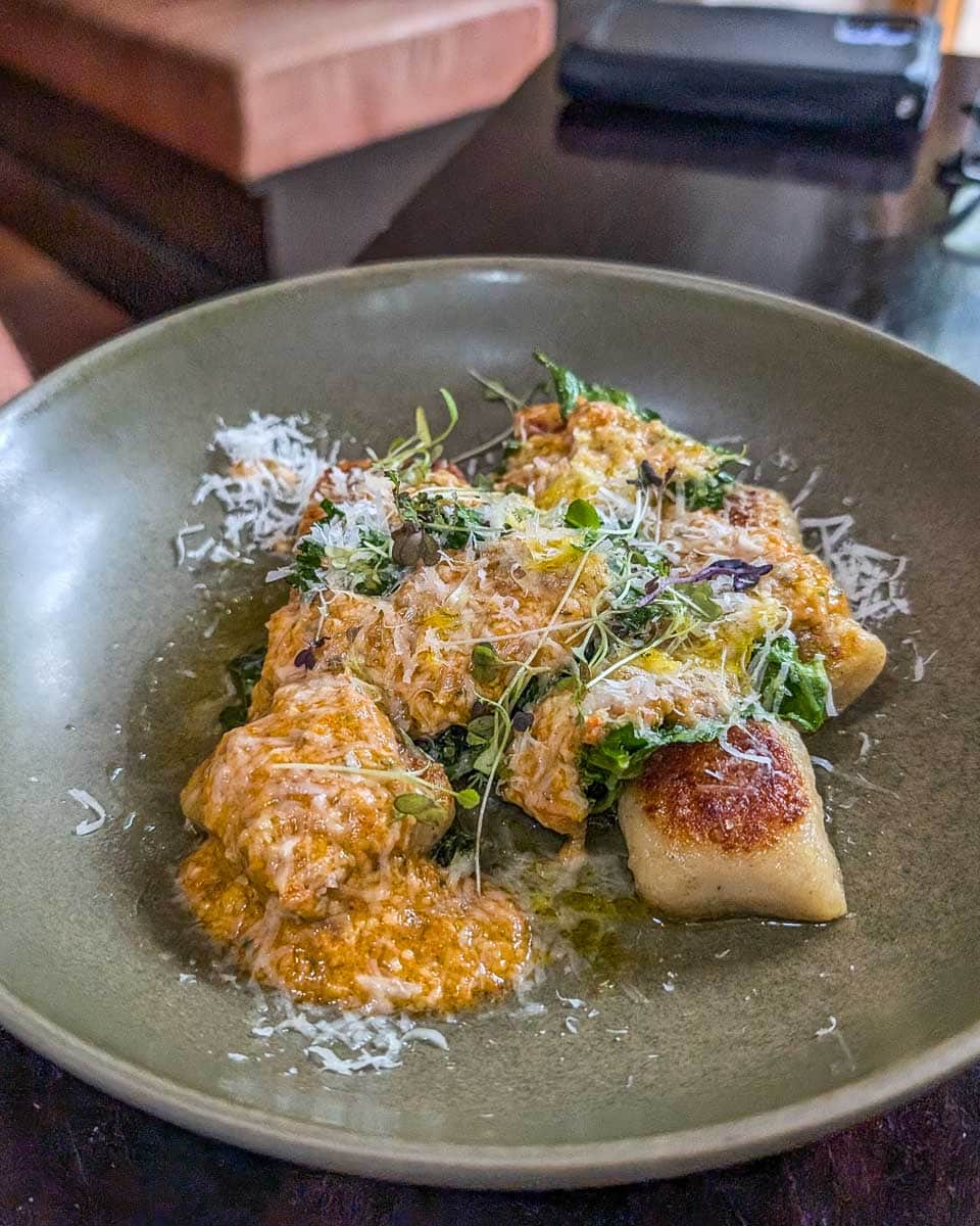 Pasta lunch on a wine tour in Queenstown