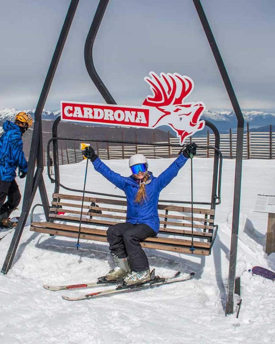 Baileu-poses-for-a-photo-at-the-Cardrona-Ski-Field-at-the-top-of-the-lift