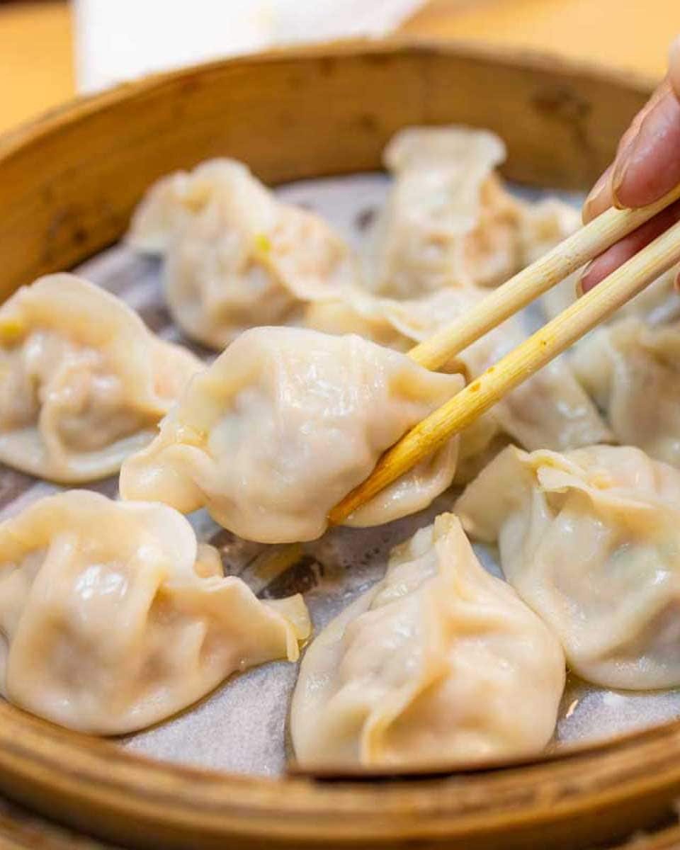 Dumplings-eaten-for-dinner in Auckland New Zealand