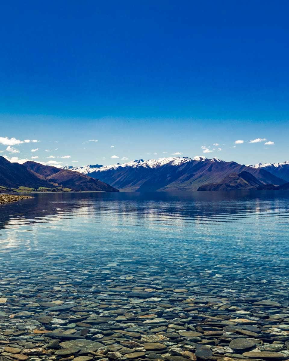 Lake Hawea seen on a bike tour from Wanaka New Zealand
