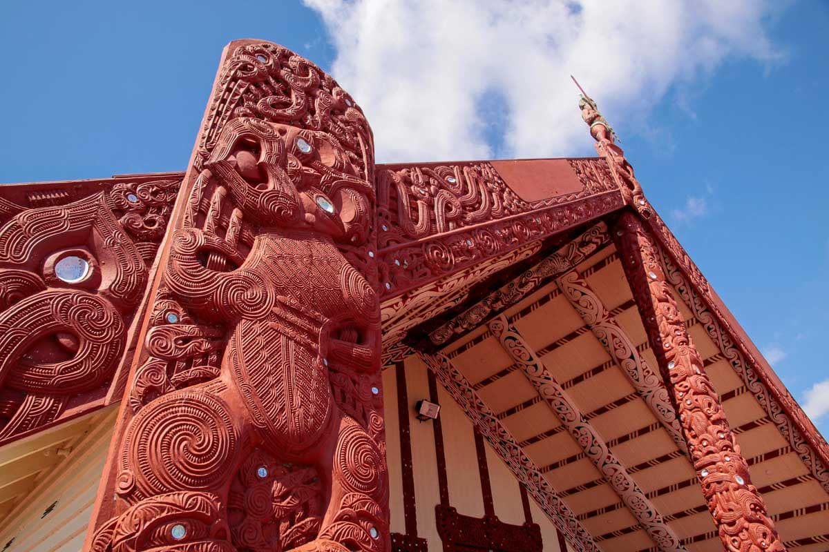 Maori house in Rotorua New Zealand