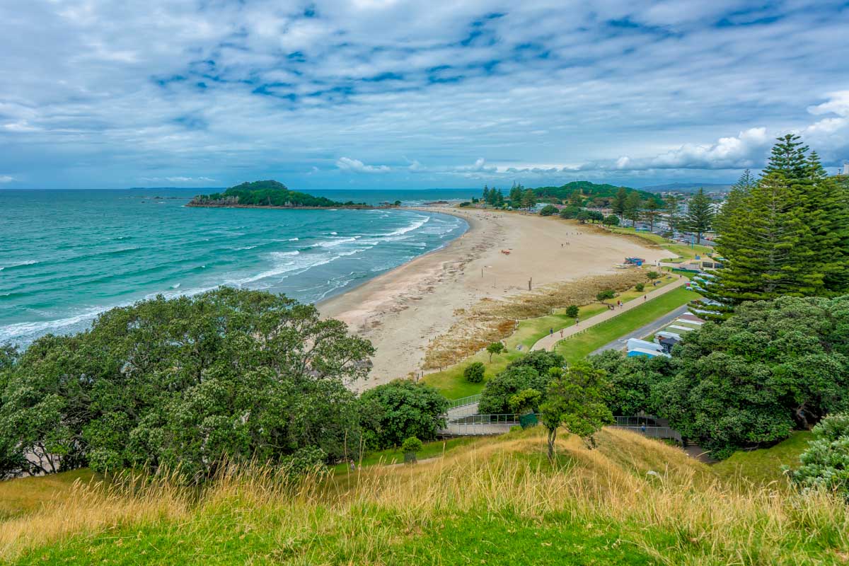 Mount Maunganui beach near Tauranga New Zealand