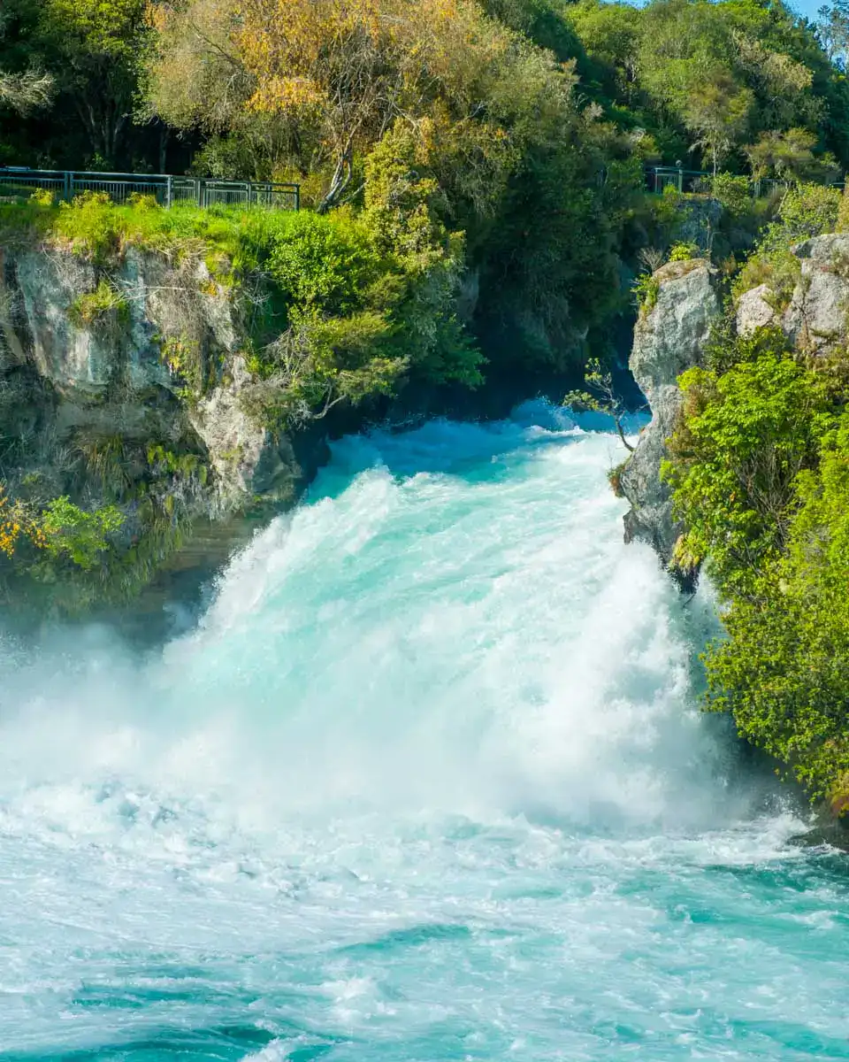 Huka Falls on the Waikato River in Taupo, New Zealand