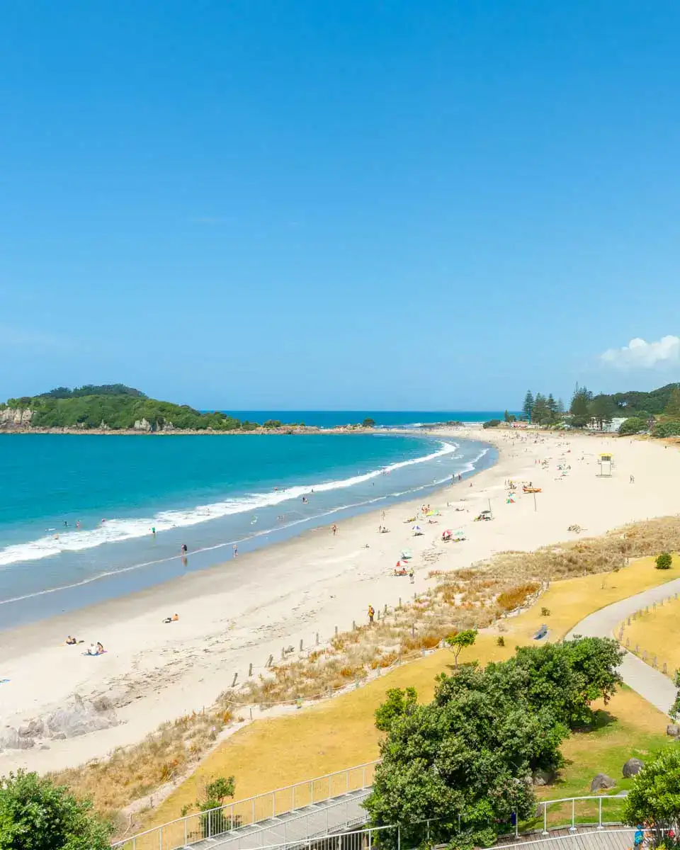 Main Beach on a summer day, Mount Maunganui, Tauranga, New Zealand