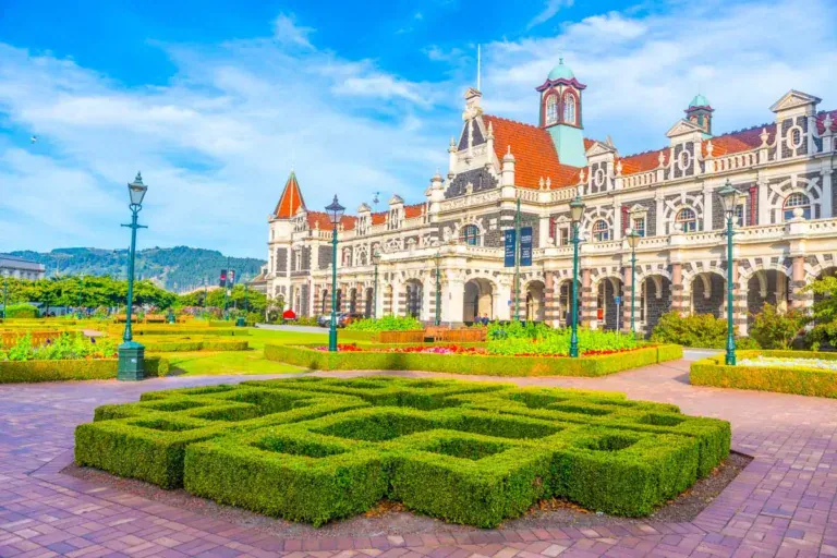 Railway station in Dunedin, New Zealand